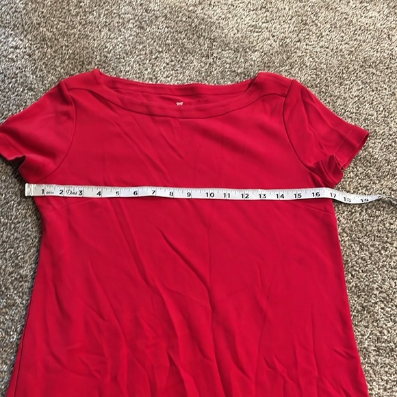 Talbots Petites Red Cotton T-shirt Dress Size Small SP - Picture 6 of 7